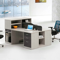 Double Screens Staff Table Office Furniture 2 People With Staff Table Brief Table And Chairs Combined High Cabinet 4 People Desk