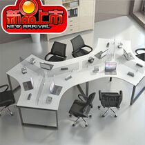 Office furniture 3 persons 6 persons combined desk minimalist staff table screen trio of six persons five persons of staff table