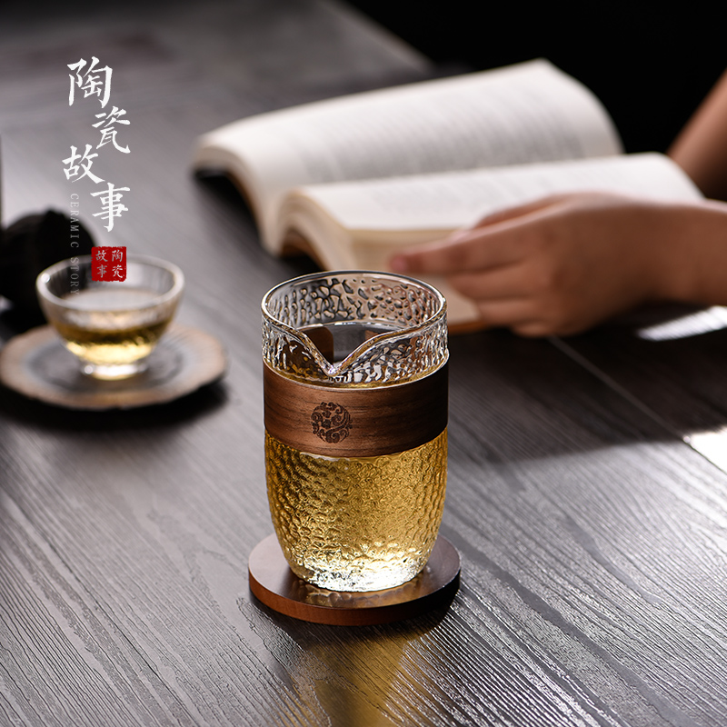 Ceramic fair story cup glass) suit thickening heat resisting Japanese points of tea, tea sea hammer and a cup of tea