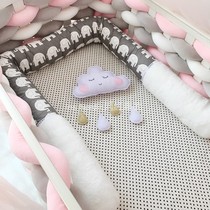 ins cotton printed childrens bed bed circumference baby safety fence protection long strip bed by pacifying pillow caulking