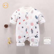 Newborn baby clothes Spring and autumn winter toddler suit out cotton clothes newborn male thin cotton female baby jumpsuit