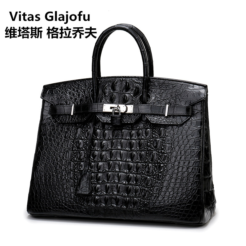 coach男包35cm Vitas Glajofu 維塔斯格拉喬夫鱷魚皮女包手提大包鉑金包35CM 男包