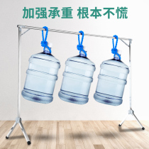 Stainless steel floor drying rack Bedroom hanger Balcony drying quilt artifact Household single rod folding drying rack