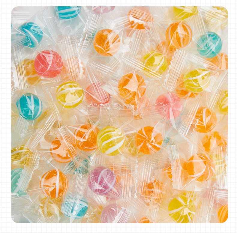 炫彩弹珠糖果零食混装水果糖老式散装混搭前台接待糖混合口味喜糖_采