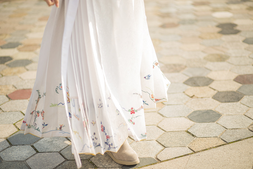 【满庭芳-花鸟裙】仿孔府旧藏花鸟裙 百迭裙 褶裙 马面【已截止】