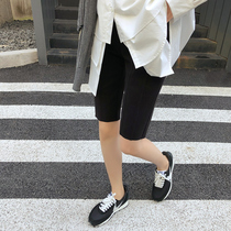 Crab Lane custom spring thick woolen five-point pants 2021 loose thin straight casual riding pants