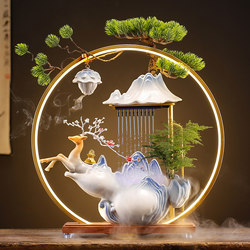 Lucky running water humidifier deer ornaments circulating water entrance living room office desktop decoration shop opening gift