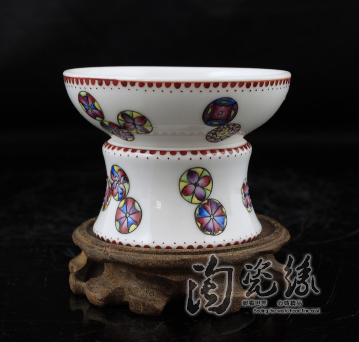 Offered home - cooked hand colored enamel porcelain in jingdezhen tea tea filter) tea, tea products furnishing articles