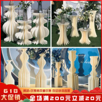 Wedding prop Roman column folded cylindrical dessert table columns Decorative Wedding Stage Background Origami Swing-piece Luther