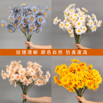 Simulation flower art Daisy Daisy chamomile fake flower wedding hall ceiling decoration single branch flower arrangement flower arrangement