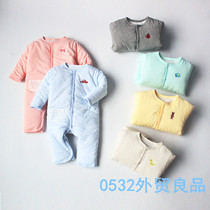 Baby clothes Autumn and winter baby jumpsuit thickened cotton coat Cotton coat Childrens pajamas padded climbing clothes winter clothes