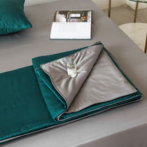 Light luxury solid color 80 Tencel summer quilt plain ice ice silk summer air conditioning can be washed single double thin quilt