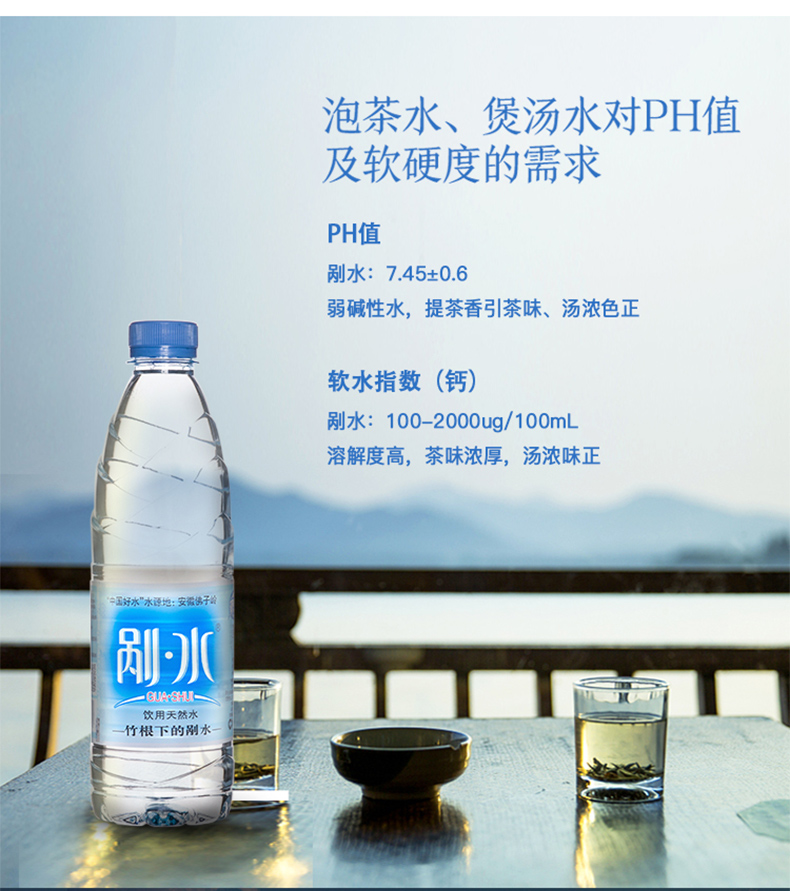 野岭天然弱碱性竹根剐水550ml*9瓶小瓶装矿泉水质山泉水包邮整箱_南三