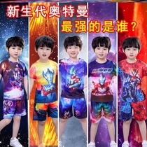 Childrens Altman Summer Performance Colostman Clothes Model Kindergarten Shorts Short Sleeve Spider-Man Tide