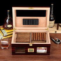 Cigar moisturizer Cuban cigar cigarette case imported natural cedar wood cigar box two-layer large capacity cigar box