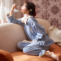 Princess Mark pajamas female autumn and winter coral velvet padded velvet lovely flannel Japanese home clothing set Winter