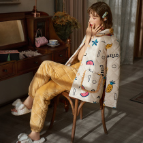 Princess Mark pajamas womens autumn and winter thickened velvet coral velvet three-layer padded 2020 new sweet and cute suit