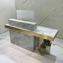Cash register counter simple hair salon hairdressing barber shop front desk office furniture reception desk European Beauty Salon Bar