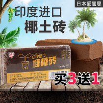 Alice imported coconut brick nutrient soil coconut coconut shell flower balcony planting soil multi-meat general coconut Bran soil