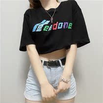 we11done welldone short-sleeved 21ss new rainbow letters barrage printing round-neck t-shirt