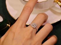 18K Platinum Group Inlaid 1 carat ring 30 Wedding Diamond Ring Wedding Ring Girl Brick Stone Ring Special Cabinet