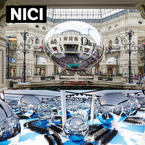 Color inflatable mirror reflective ball Luxury stage props shopping mall activities dog liver dish top material food composition