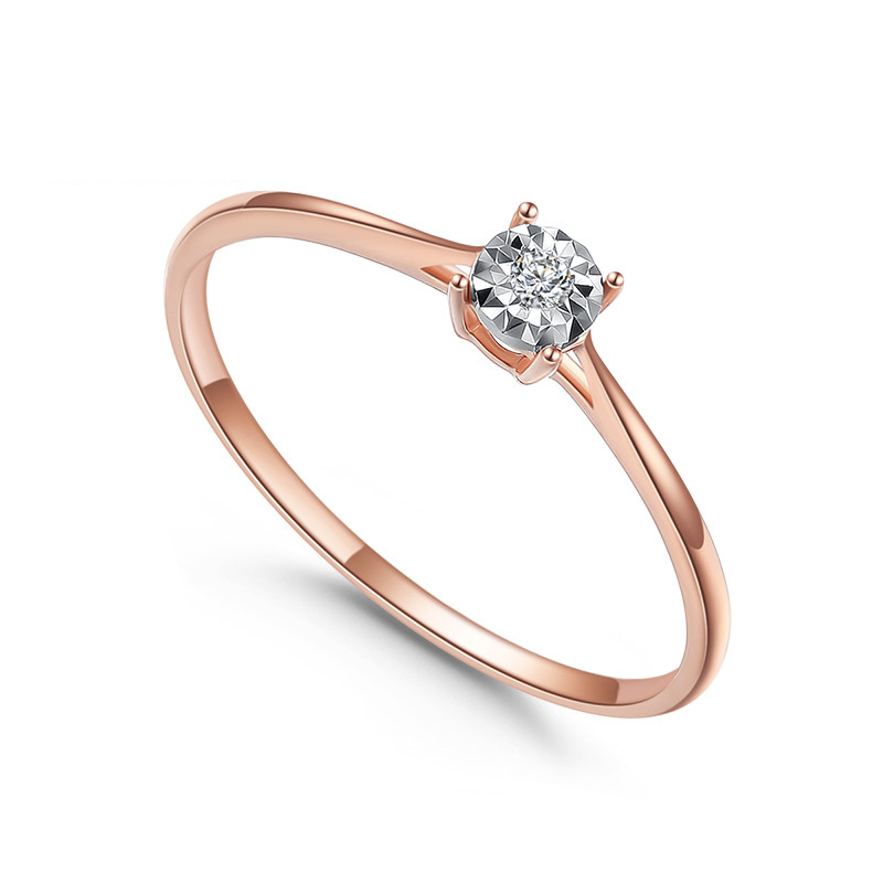 潮宏基 18k金钻石戒指-网购导航