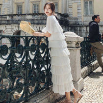 Sandro Mocolonis new one-piece dress 2021 exploits with slim display slim and snow-spinning cake dress