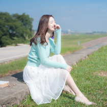 Sandro Moscoloni2021 autumn-knitted sweatshirt display slim harness with dress sweet and beautiful temperament two sets