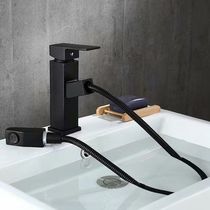 Black draw basin faucet toilet bathroom basin basin basin faucet hot and cold basin faucet