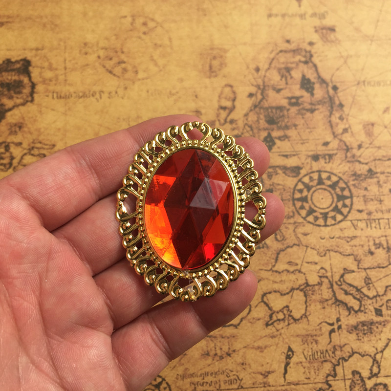 超大颗道具宝石 仿真宝石 复古宝石七彩色水晶配件 假宝石装饰品