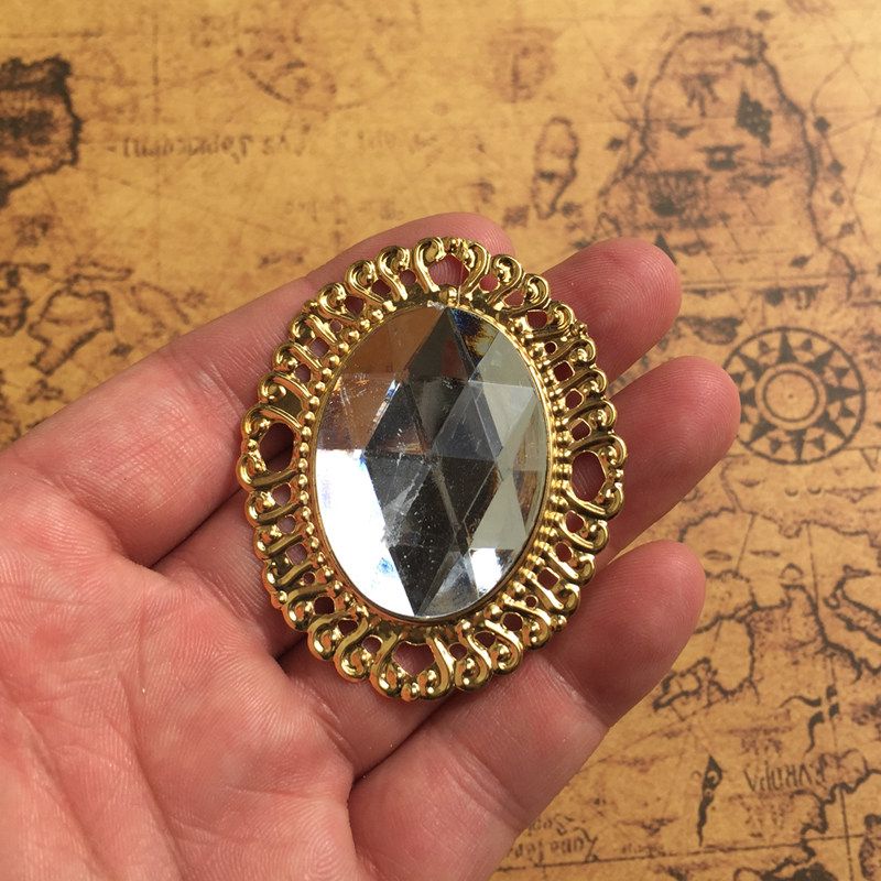 超大颗道具宝石 仿真宝石 复古宝石七彩色水晶配件 假宝石装饰品