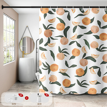 Hole-free shower curtains with tarpaulin mold-resistant shower bathroom thickened partition curtains Japan bathroom Nordic