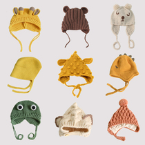 Baby baby hat spring and autumn and winter warm infants and young children cute super cute female boy child ear protection wool hat tide