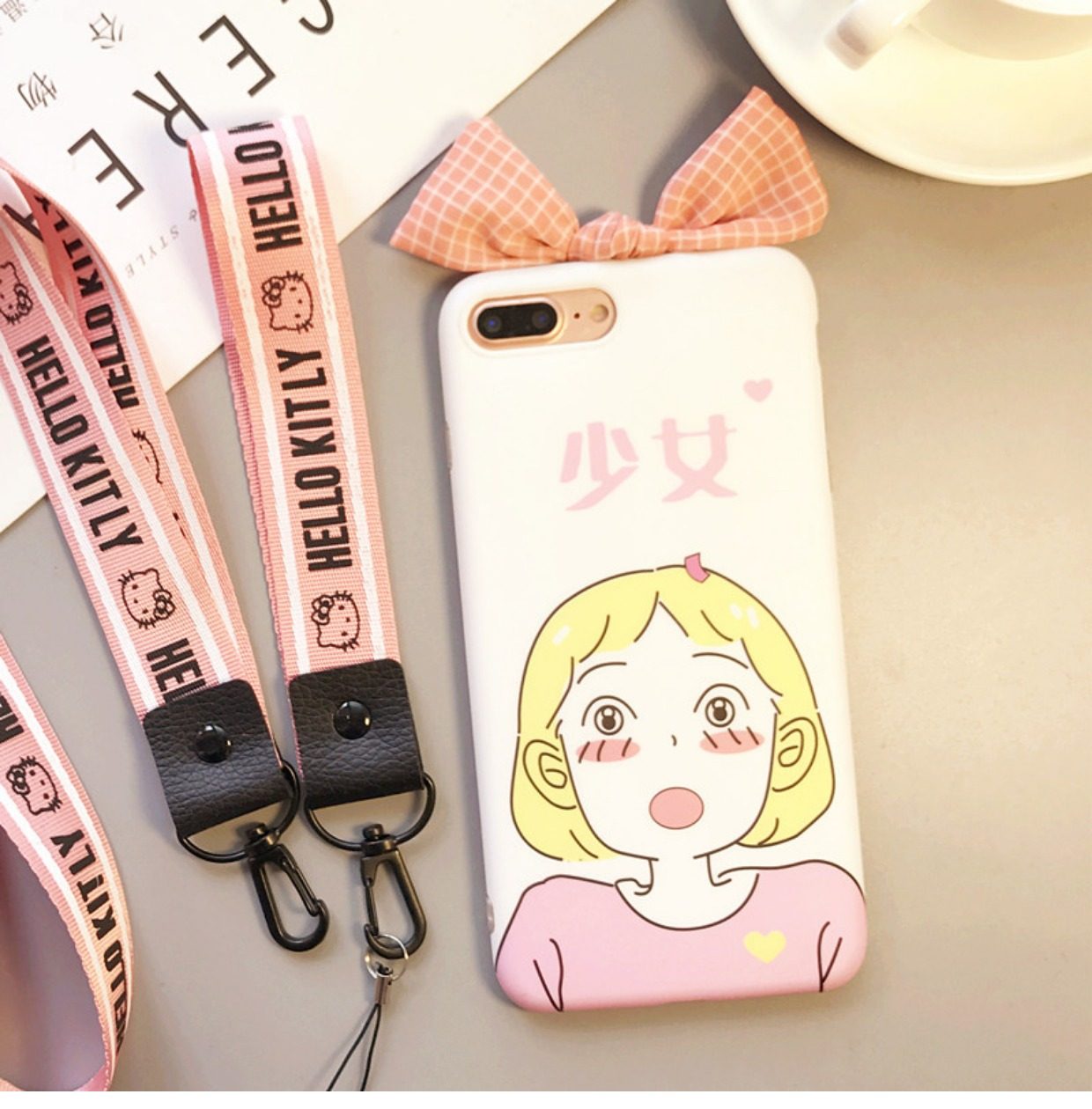 ins少女心手机壳iphone7软妹日韩苹果8plus硅胶6s个性可爱女款x萌_7折