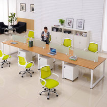 Staff desk 4 people Shanghai office furniture simple modern work table staff table screen office table and chair