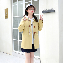 Junior High School spring coat female 2020 new Korean version of high school students college style girl long loose windbreaker