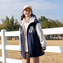 Girl Cotton Coat Jacket Winter Clothing 2021 New Loose Glint Thickened Cotton Padded Jacket High Junior High School Student Warm Cotton Clothing