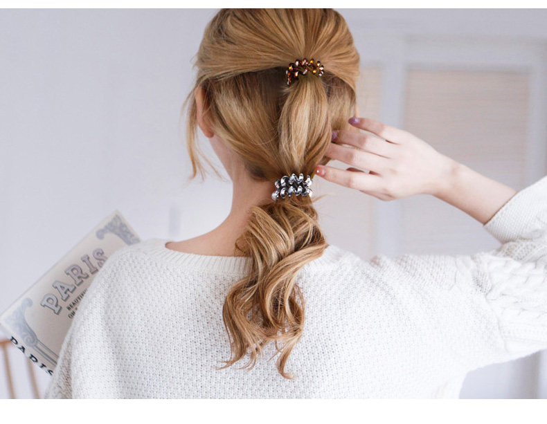 菱形电话线发圈皮筋韩国头饰品扎头发森女系透明发绳成人头绳优雅