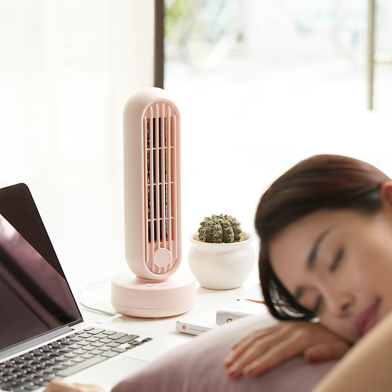 bear mini tower fan office desktop mini fan usb mute student dormitory bed desktop fan home network red large volume anion purification small fan desk plug-in
