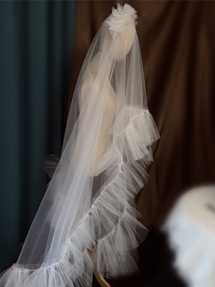 새로운 Super Fairy Veil Grab Rod Yarn 신부 웨딩 스타일 스타일링 머리 장식 White Studio Photography Props Fushionable 새로운 Super Fairy Veil Grab Rod Yarn 신부 웨딩 스타일 스타일링 머리 장식 White Studio Photography Props Fushionable