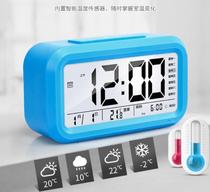 Luminous alarm clock for students Simple office dormitory Small electronic calendar timer for high school students nostalgic charging