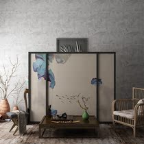 New Chinese screen partition seat screen fashion simple modern mobile solid wood living room entrance office Hotel Screen