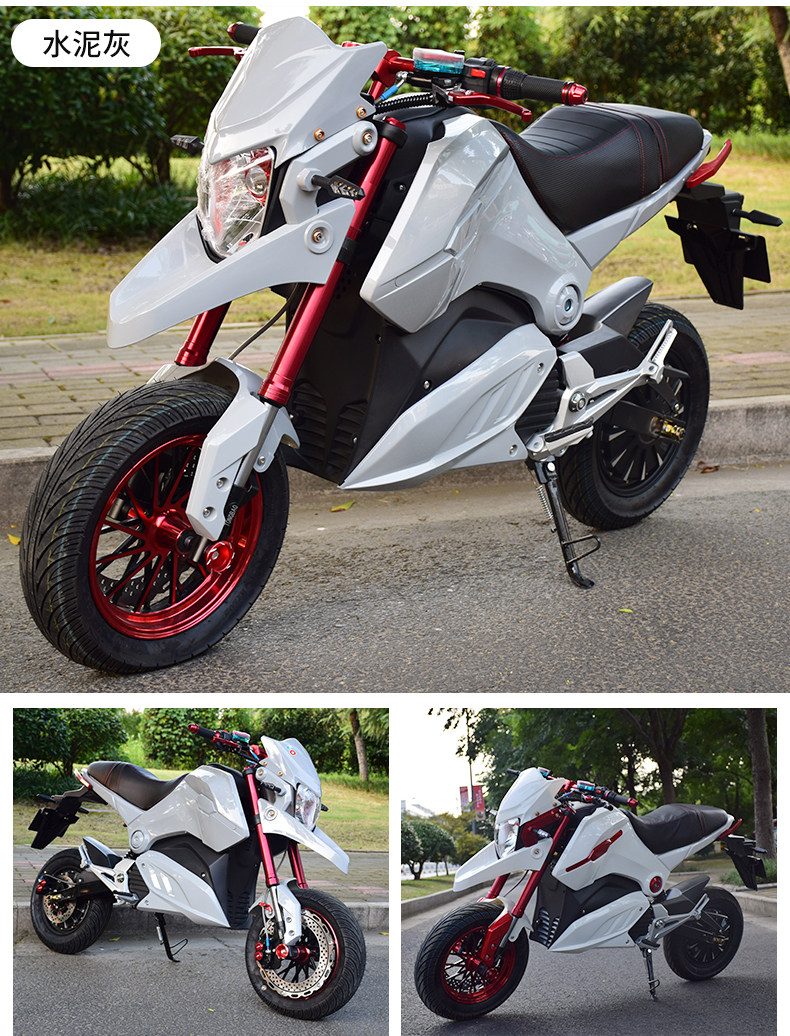 全新m5电动摩托车电动车72v96vm3小公猴子电摩大功率改装高速跑车