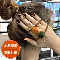 The new high-end hair rope for the headline of heavy work tied hair is exquisite high-end hair accessories