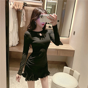 New sexy women’s hollow fit fish tail dress