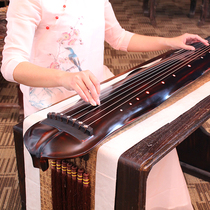 Banana leaf guqin Beginners get started to practice playing the piano Handmade old fir wood chop lacquer lyre