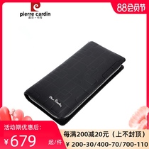 Pilkadan wallet Mens handbag Mens leather casual clutch long zipper wallet first layer cowhide clutch