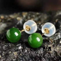 Natural and Tian Yubi Yuk gold 925 Round Everest Ear Nail Superior Temperament Brief Earrings Earrings Earrings 2020 New Women