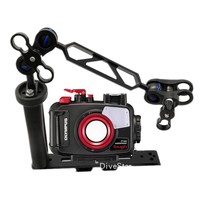 Diving camera case TG4 TG5 Black card camera Single arm bracket Lamp arm grip
